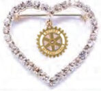 Crystal Heart Brooch